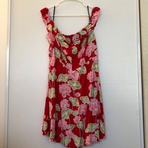 NWT! Lotus Pattern Ruffled Sleeve Mini Dress